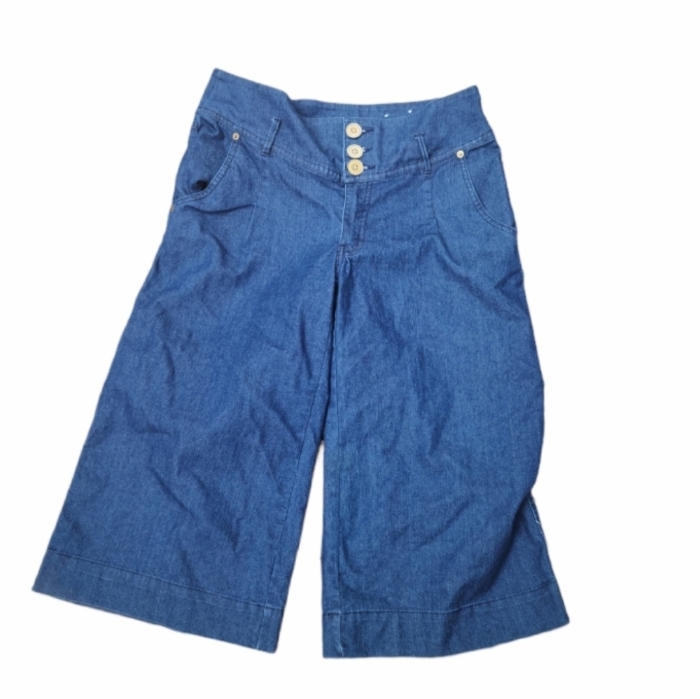 George & Martha wide leg jean capri high waist y2k 90s size 10